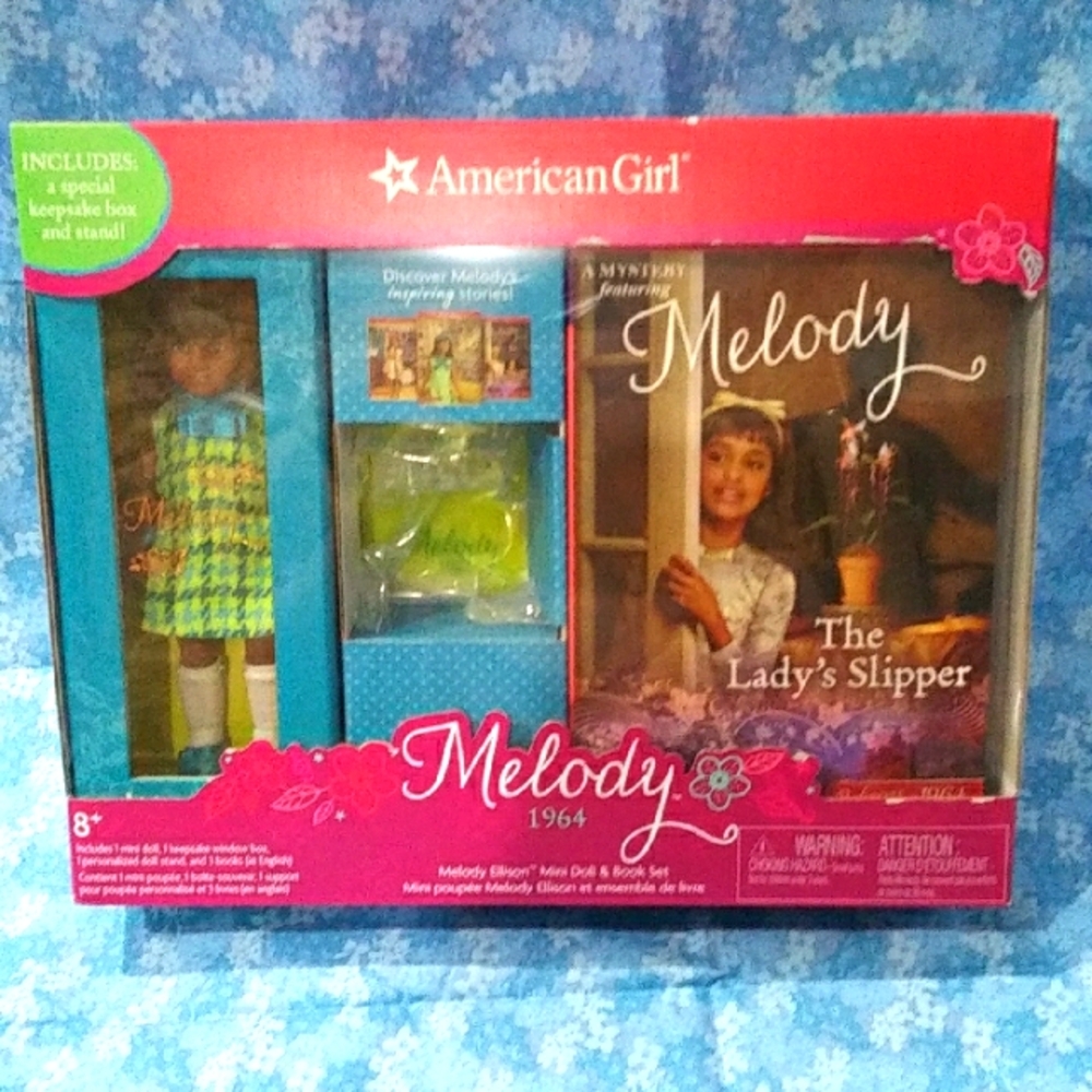 American Girl Melody Mini Doll + 3 Book Set New